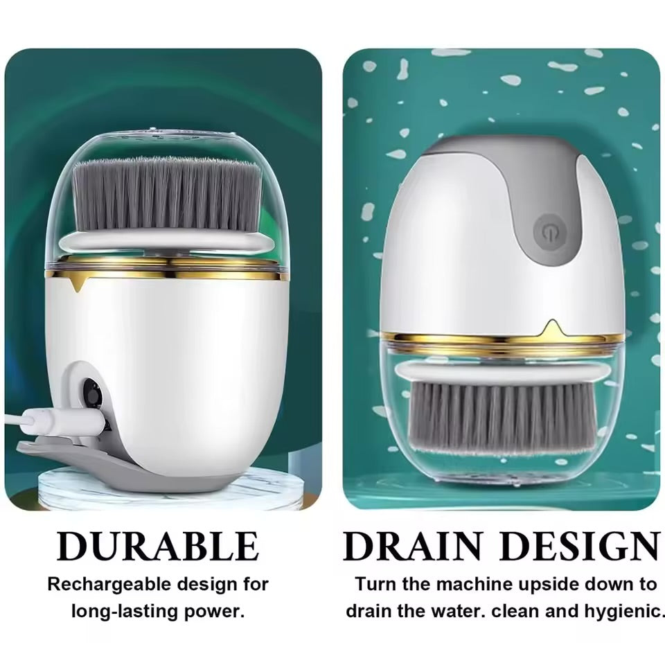 3 in 1 Ultrasonic Facial Cleanser Brush Electric Cleansing Face Brush 360° Rotate