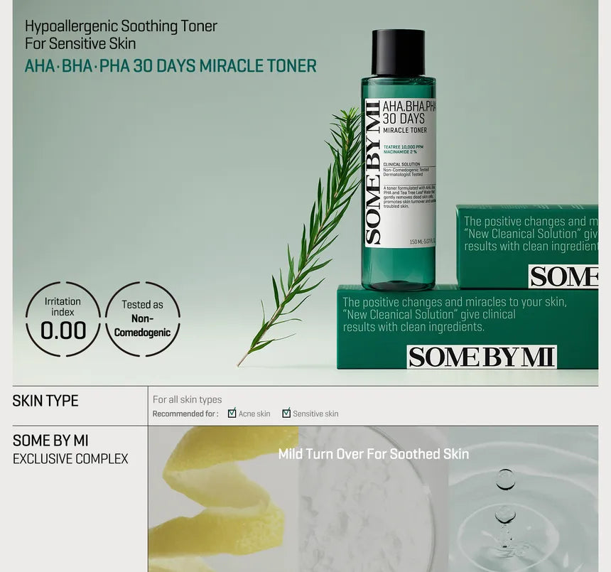 SOME BY MI - Tónico Facial AHA, BHA, PHA 30 Days Miracle Toner 150ml