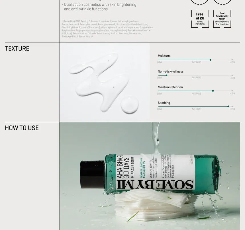 SOME BY MI - Tónico Facial AHA, BHA, PHA 30 Days Miracle Toner 150ml