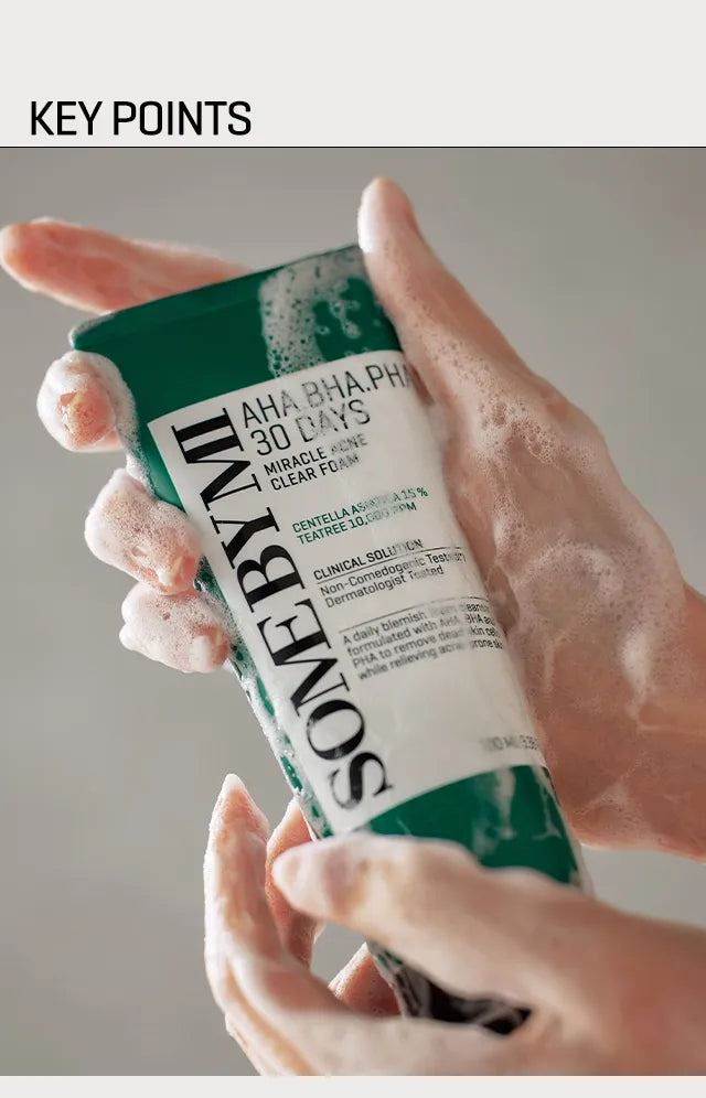 SOME BY MI - Espuma limpiadora antiacné AHA,BHA,PHA 30 Days Miracle Acne Clear Foam