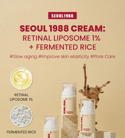 KSECRET - Crema Facial SEOUL 1988 Cream : Liposoma de Retinal 1% + Arroz fermentado