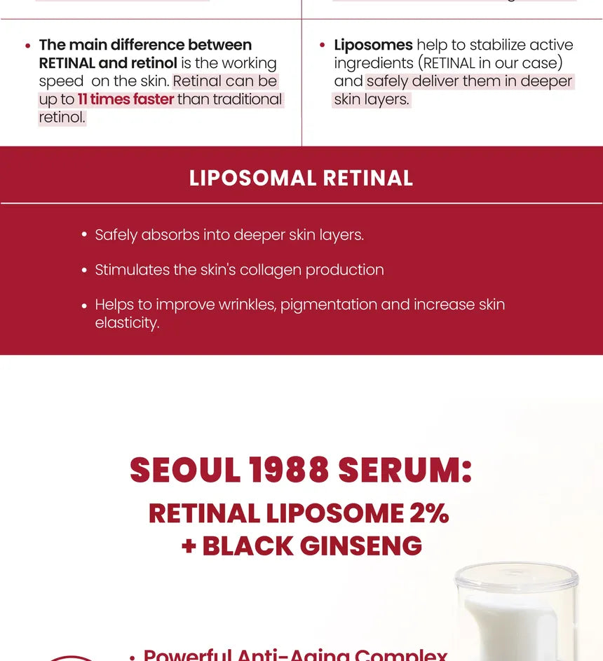 KSECRET - SEOUL 1988 Serum: Retinal Liposome 2% + Black Ginseng