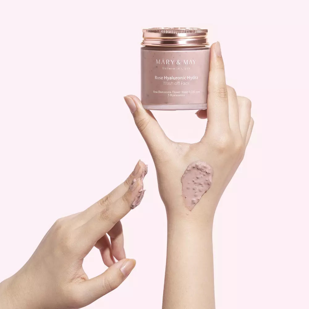 Rose Hyaluronic Hydra Wash off Pack - Moisturizing Mask with Clay