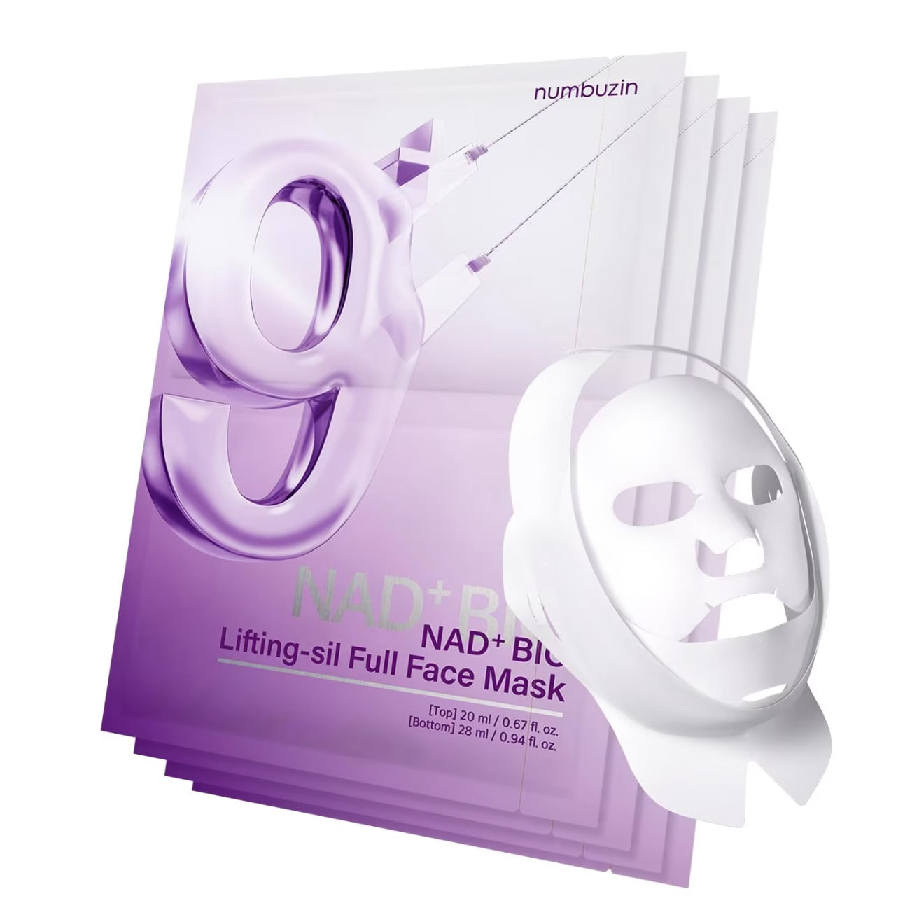 Numbuzin – No. 9 NAD+ BIO Lifting-sil Full Face Mask