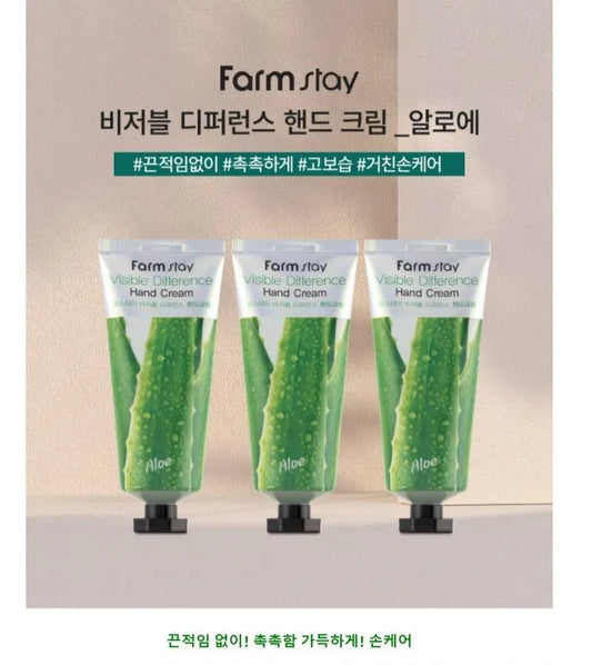 Farm Stay - Visible Difference Hand Cream - Aloe - 100ml