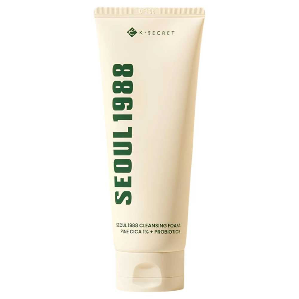 K-SECRET – SEOUL 1988 Cleansing Foam: Pine Cica 1% + Probiotics, 150ml