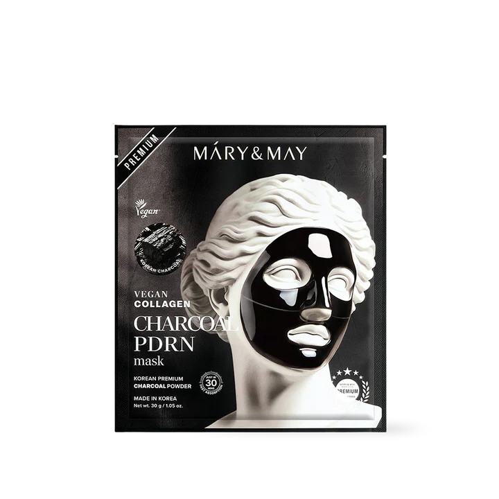 Mary & May – Vegan Collagen Charcoal PDRN Mask
